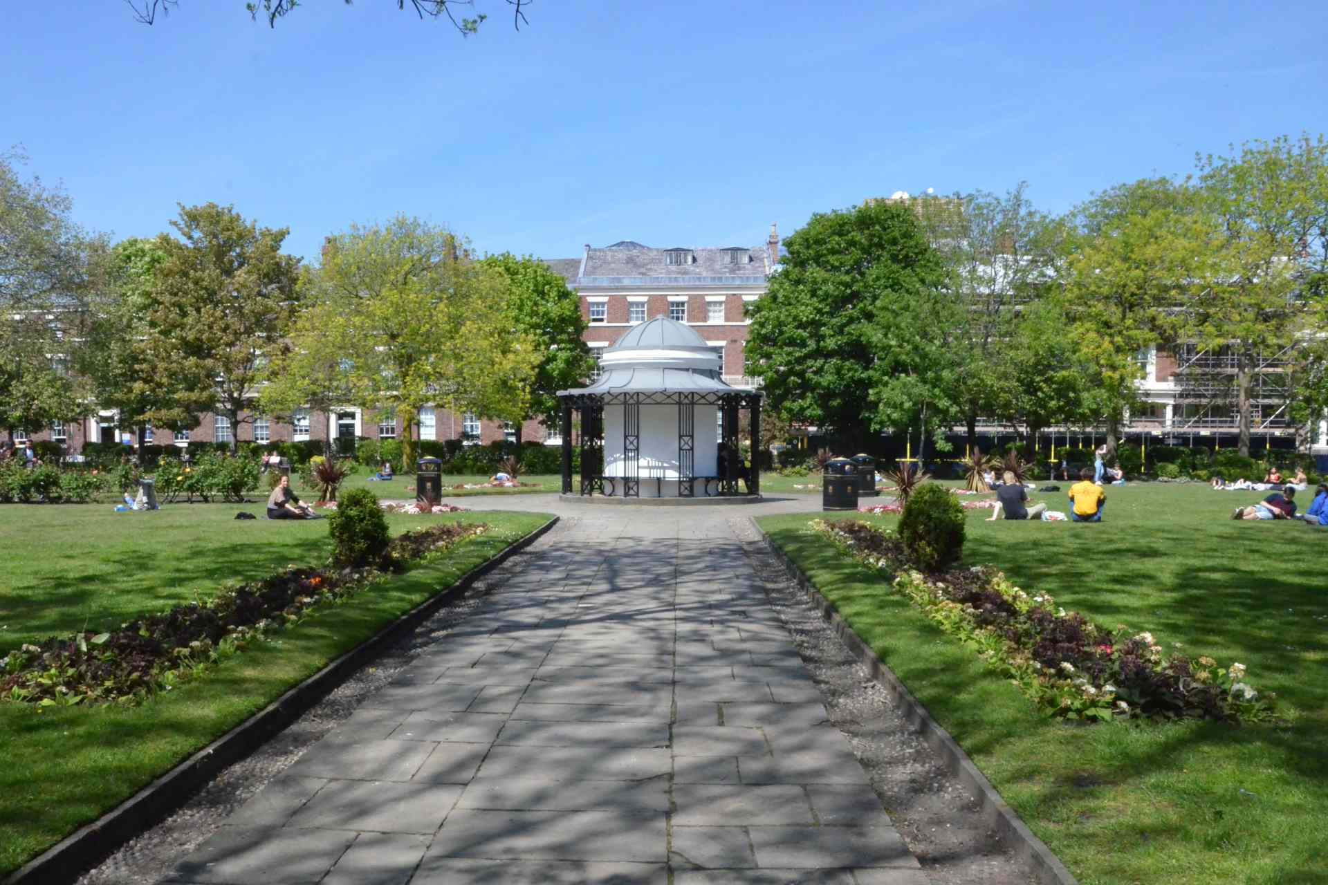 Abercromby Square bandstand in summer