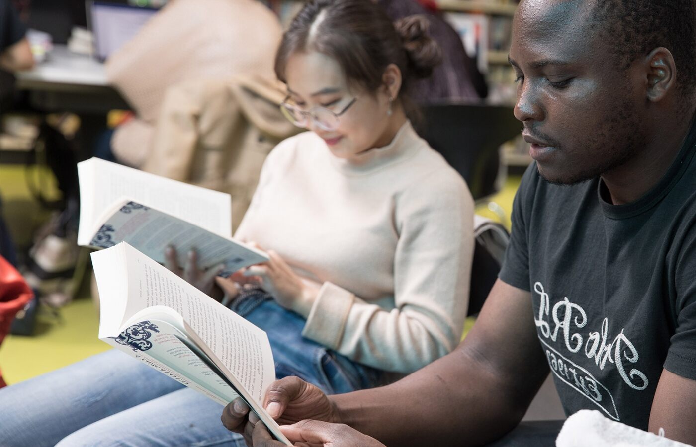 Photo of people reading