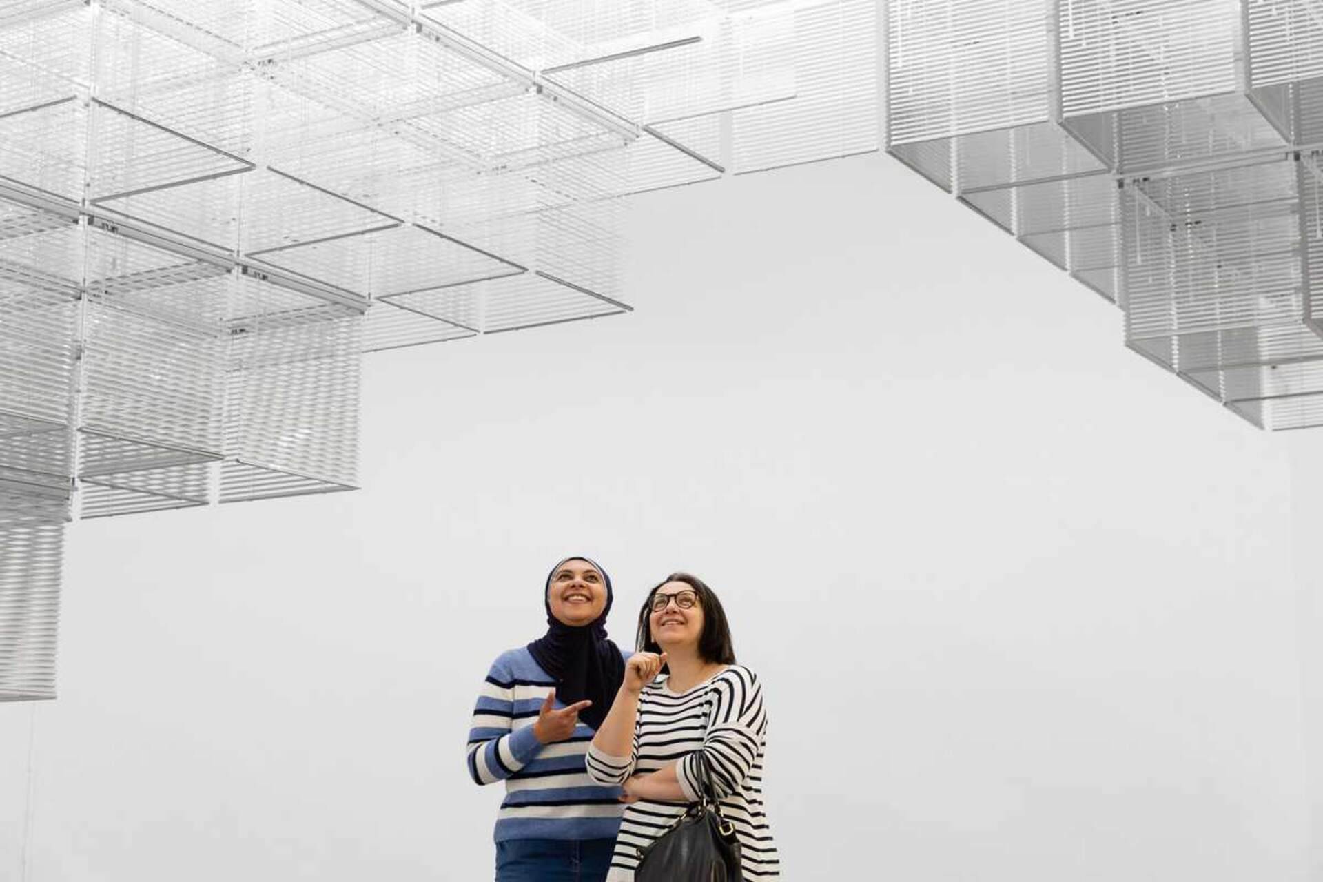 People enjoying art at Tate Modern