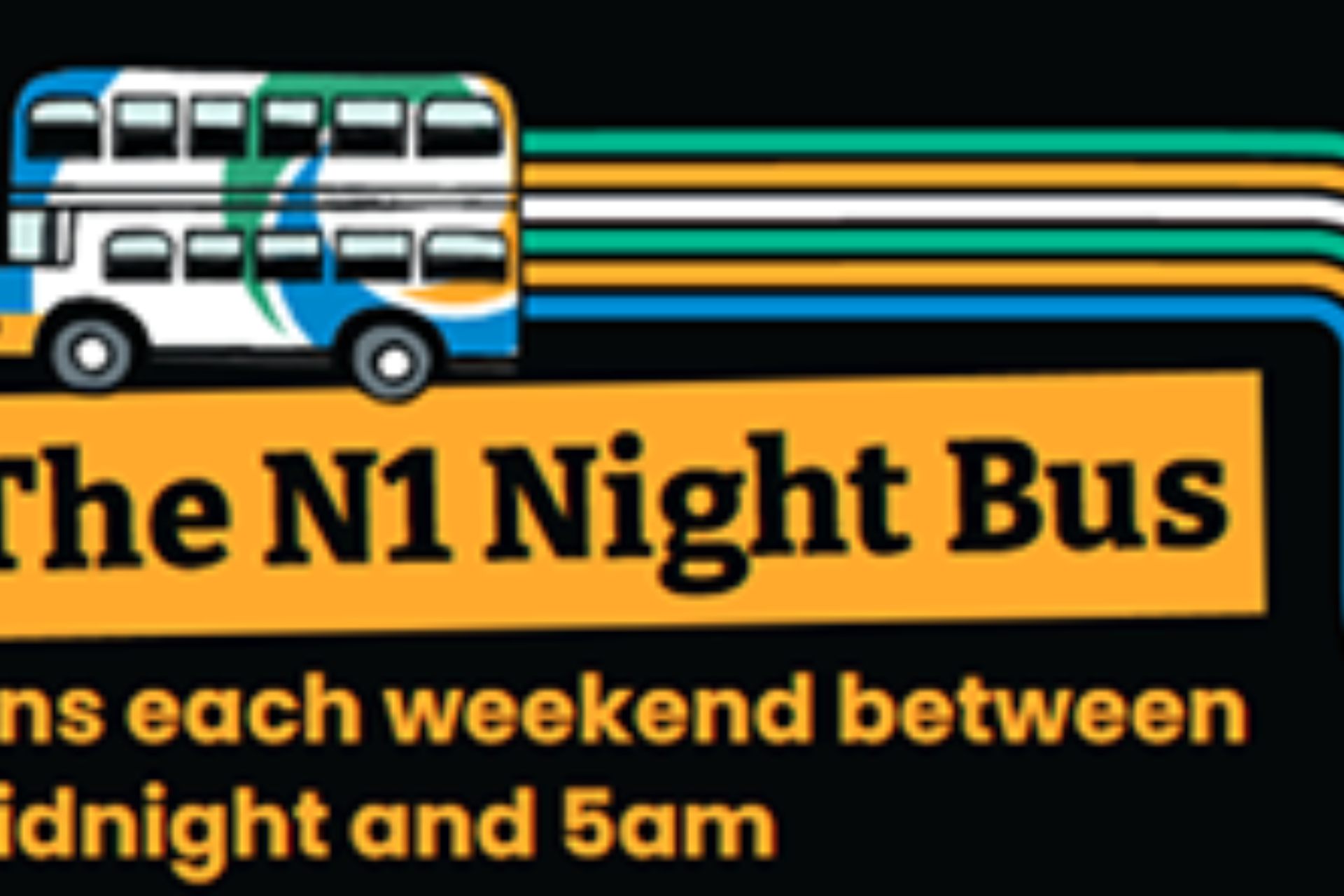 Night Bus poster with bus illustration