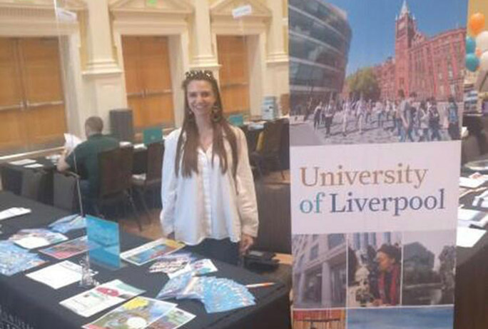Study Abroad Officer Victoria representing the University of Liverpool in Georgia, USA