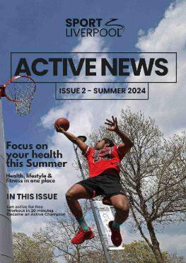 Front cover of Active News Summer Issue with basketballer