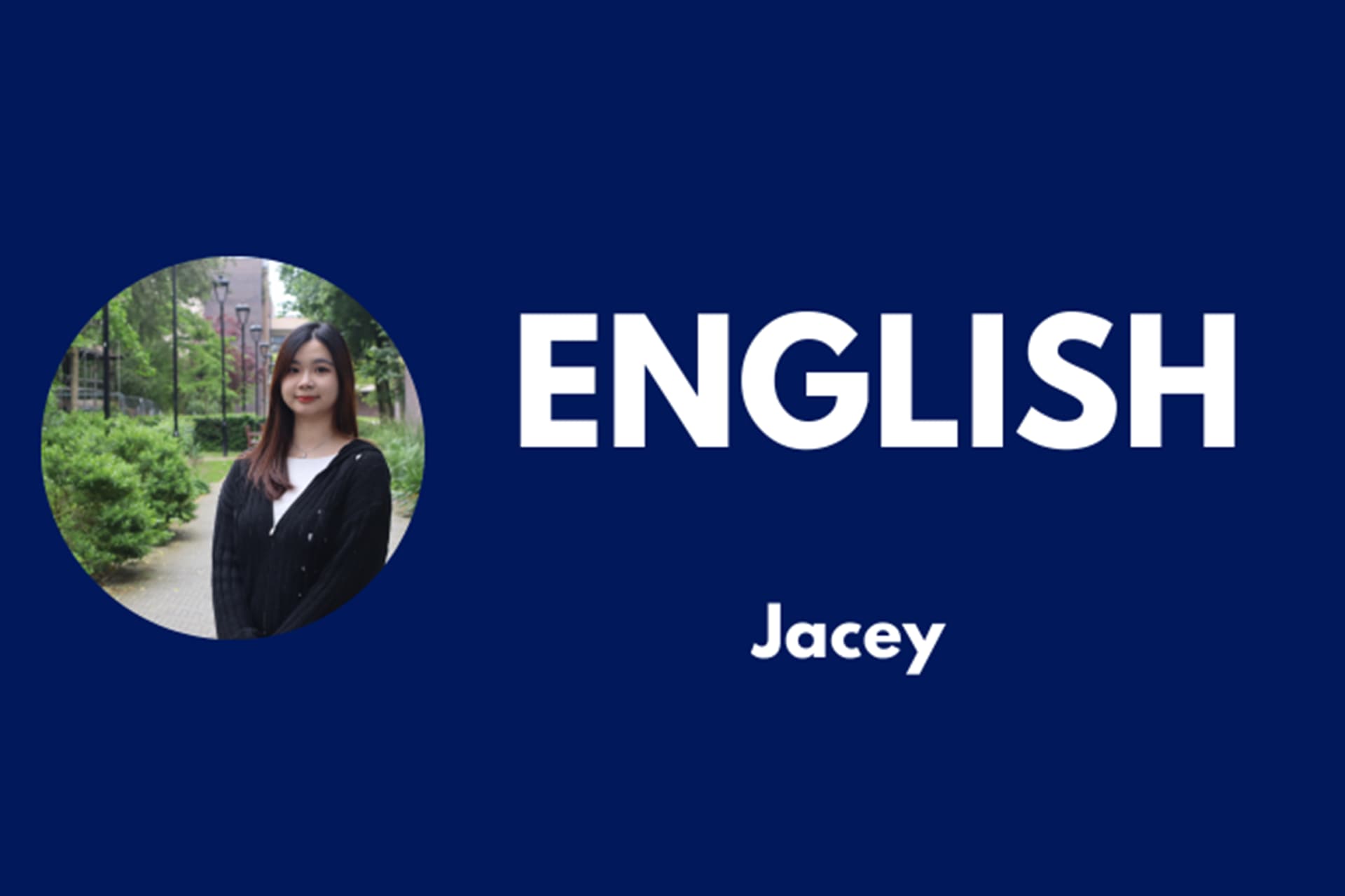 English student Jacey