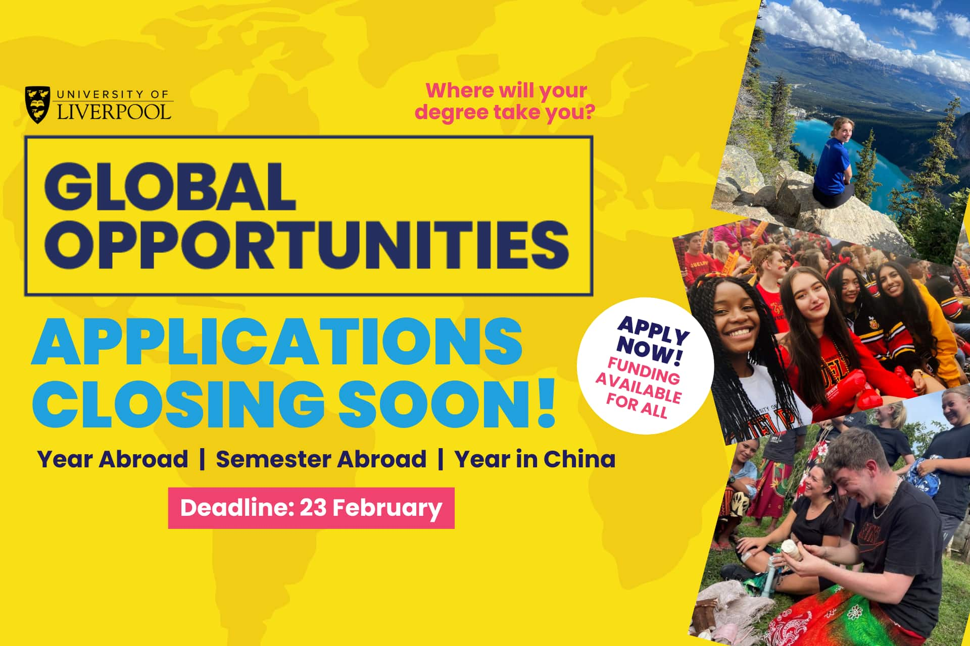 Global Opportunities Applications Closing Soon Header 2024-25