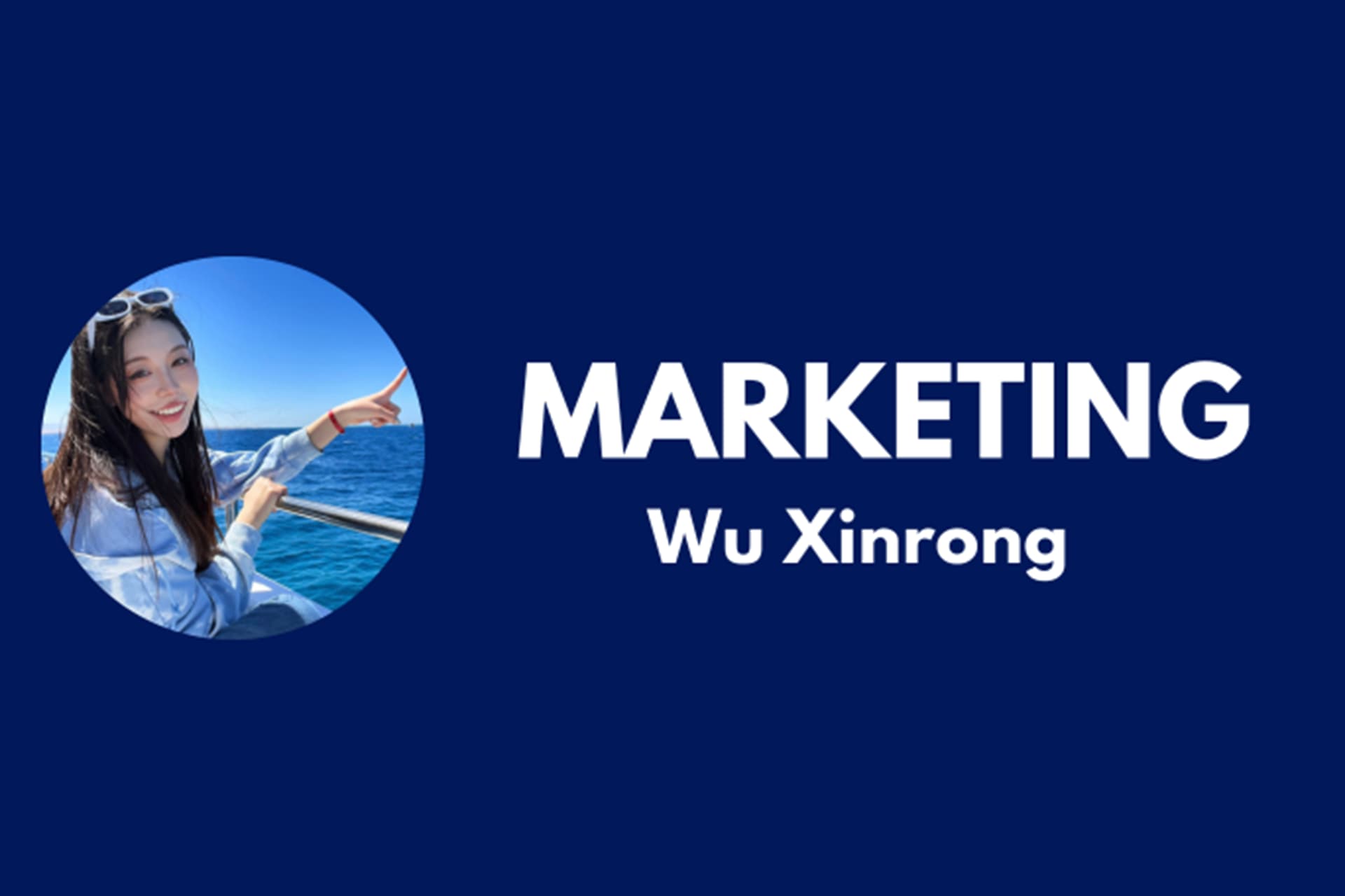 Marketing student Wu Xinrong