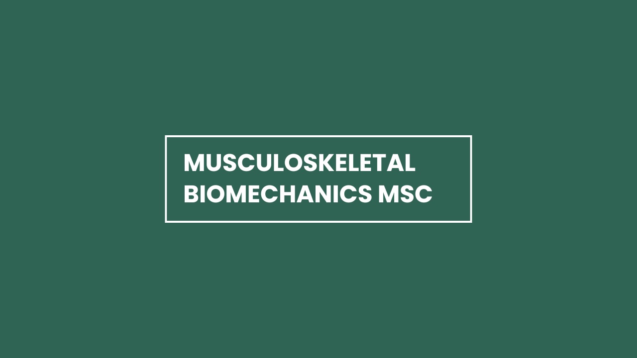 Musculoskeletal Biomechanics MSc