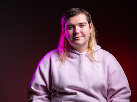 Image of a student with shoulder-length blonde hair