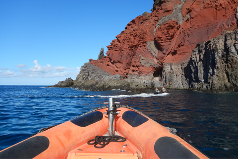 A view from a boat of Desertas Islands