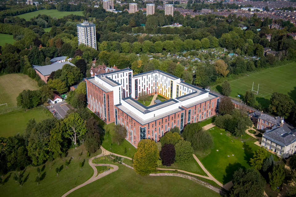 Ariel image of Greenbank student village