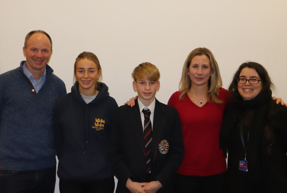 Professor Ainhoa Mielgo and family at the inaugural lecture