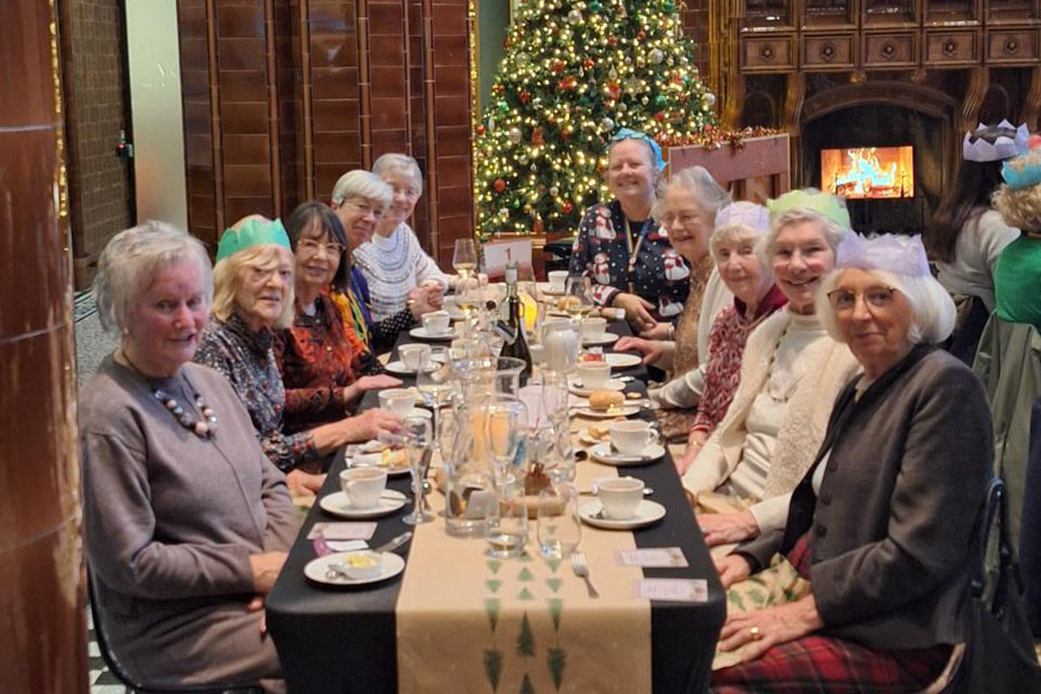 Club members enjoying Christmas lunch December 2024