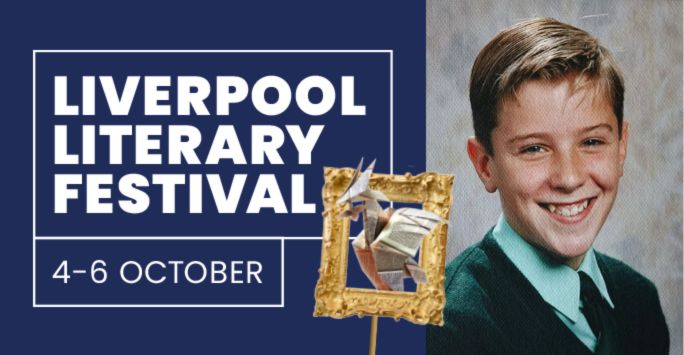 Banner for Literary fest screening with portrait of a young boy