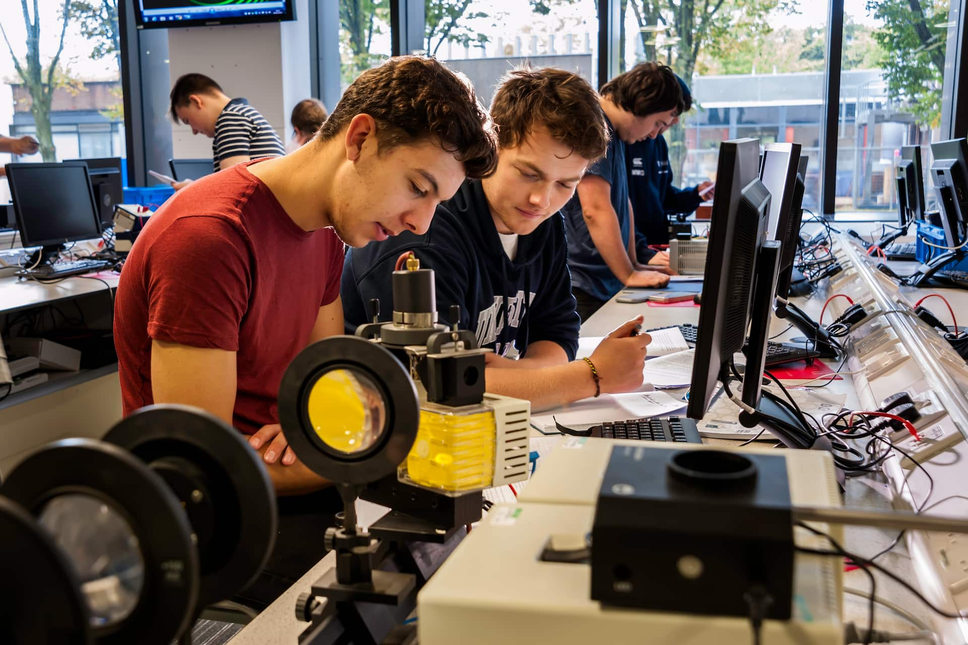 Undergraduate students in lab