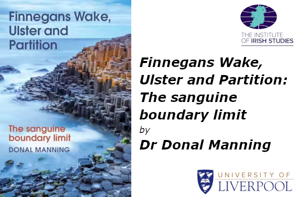 Cover of book (showing Giant's Causeway) to the left and the title fo the book as well as University and Institute logos to the right