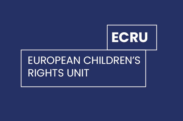 European Children's Rights Unit text logo on blue background